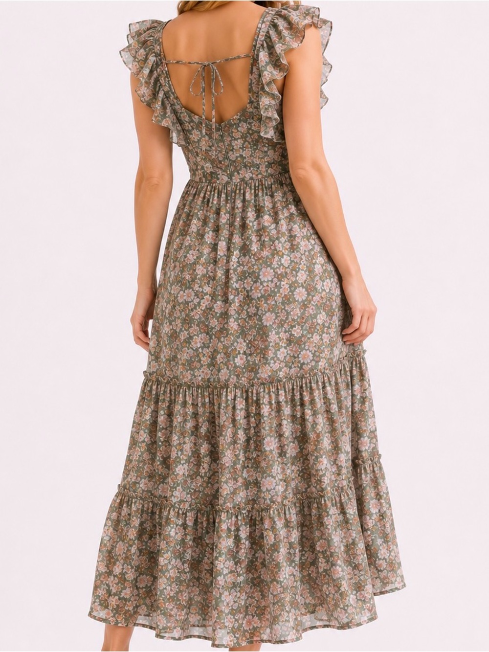 NEW Altar’d State Green Floral Maxi Dress Size Med, Large & XXL Available NWT - Picture 2 of 7